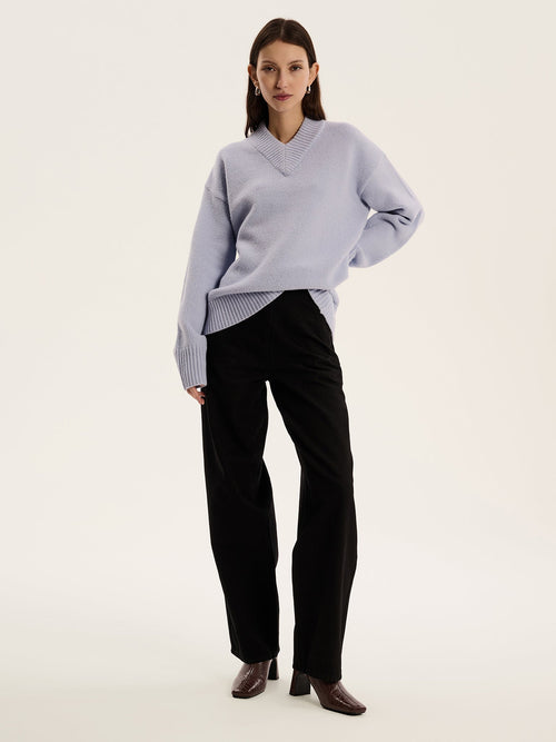 Mandarin Jumper in Light Blue