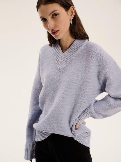 Mandarin Jumper in Light Blue