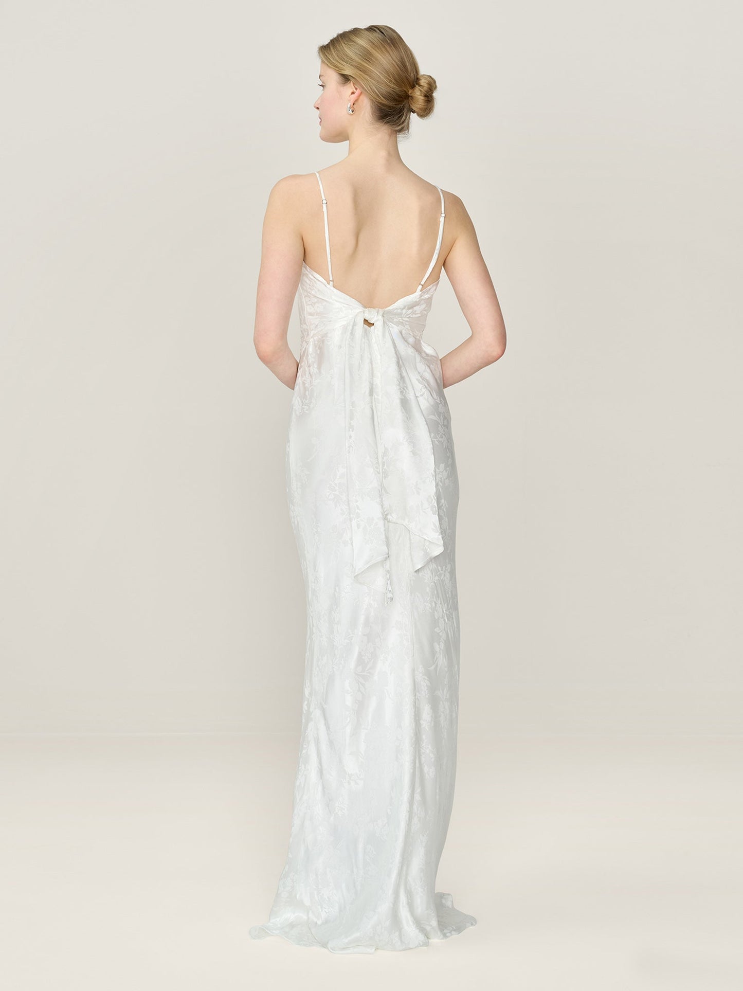 Mira Jacquard Dress in Ivory