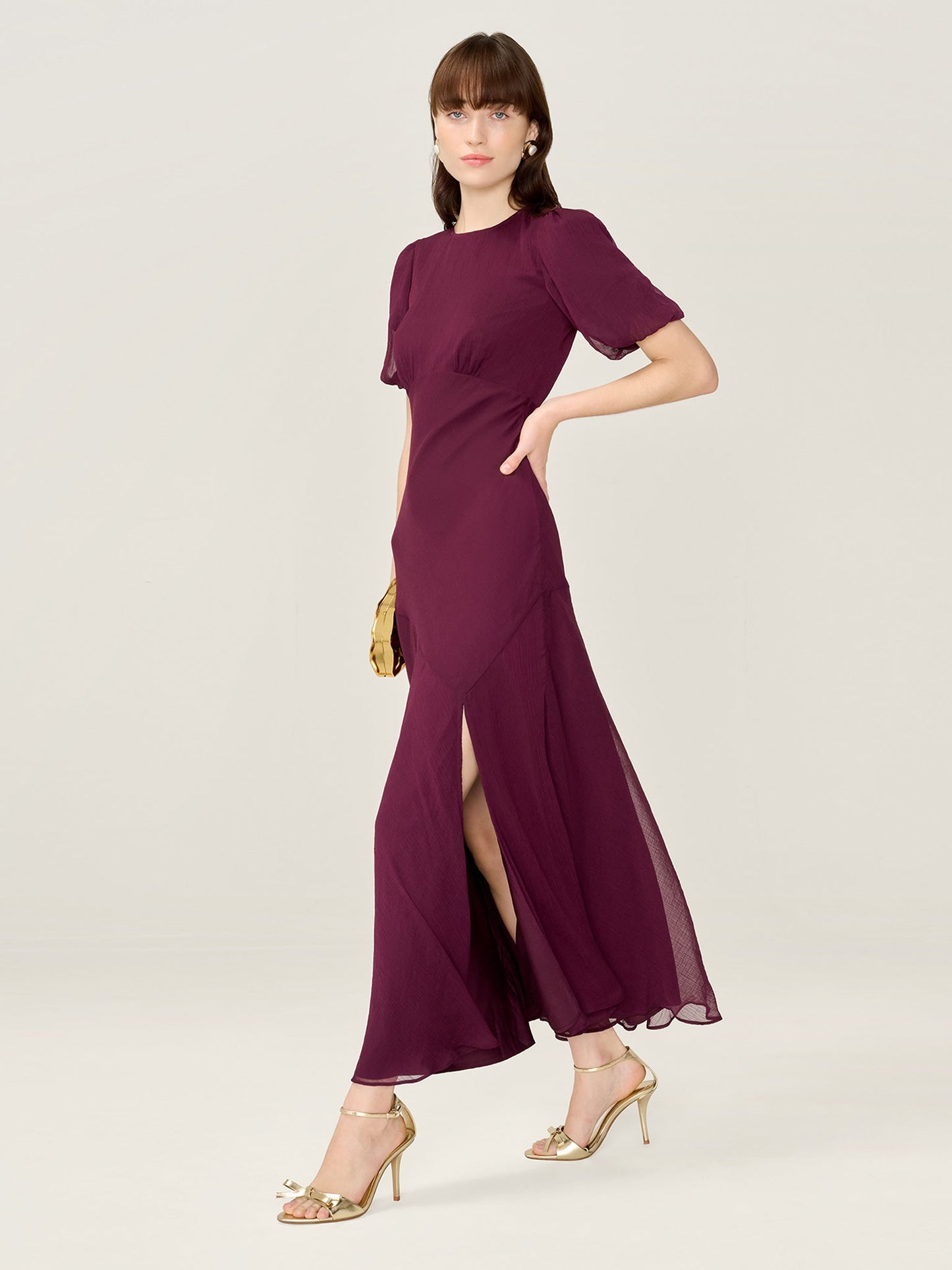 Nola Dress in Merlot
