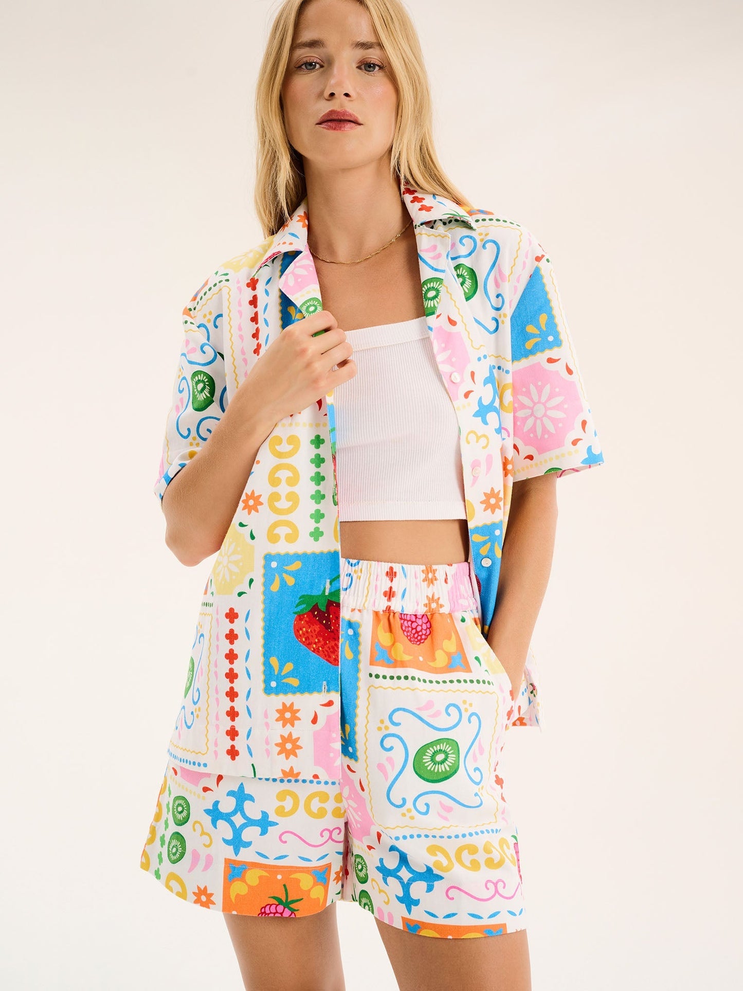 Canaria Short in Fruit Print