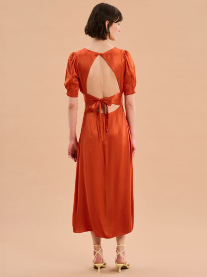 Odette Dress in Burnt Orange
