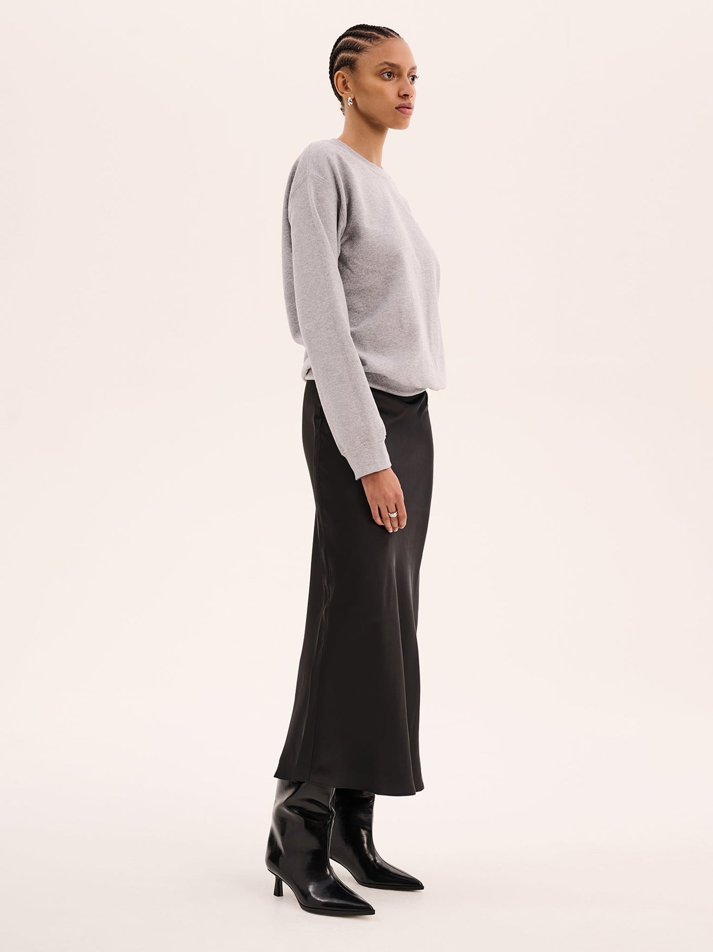 Billie Sweatshirt in Grey Marl