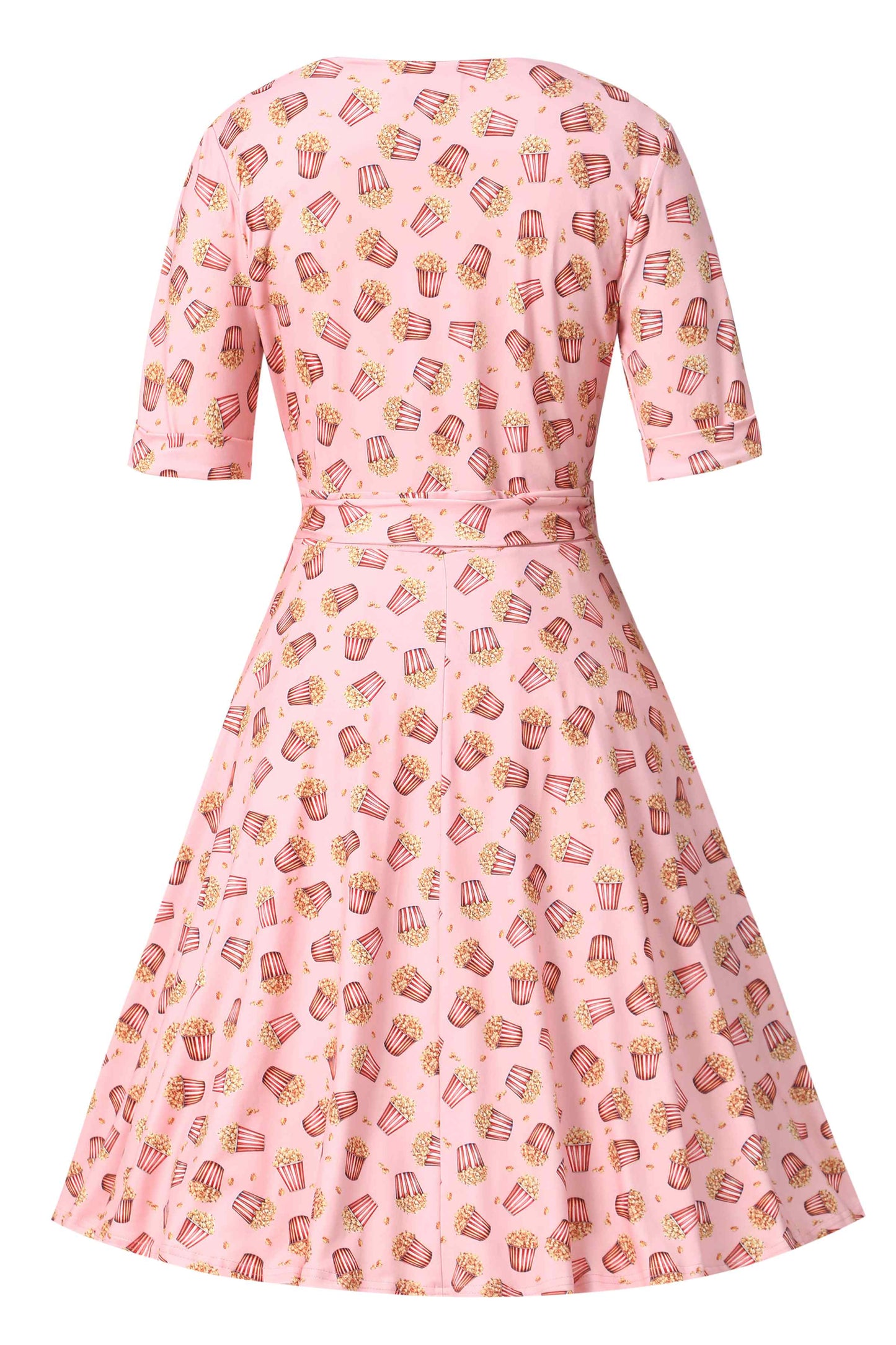Matilda Popcorn Wrap Dress In Light Pink