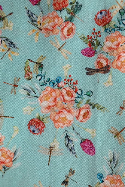 Penelope Mint Green Floral Shirt Dress