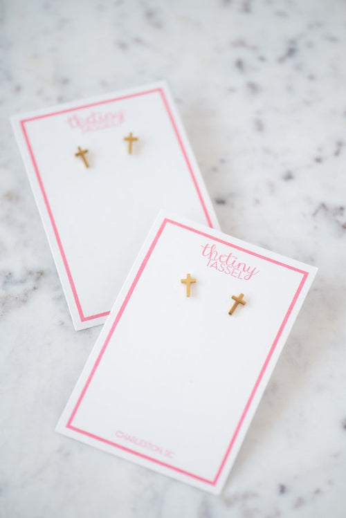 The Gold Cross Earring