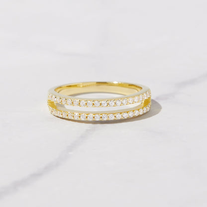 CZ Double Band Ring