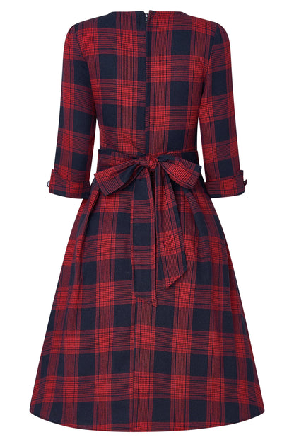 Katherine Red Tartan Swing Dress