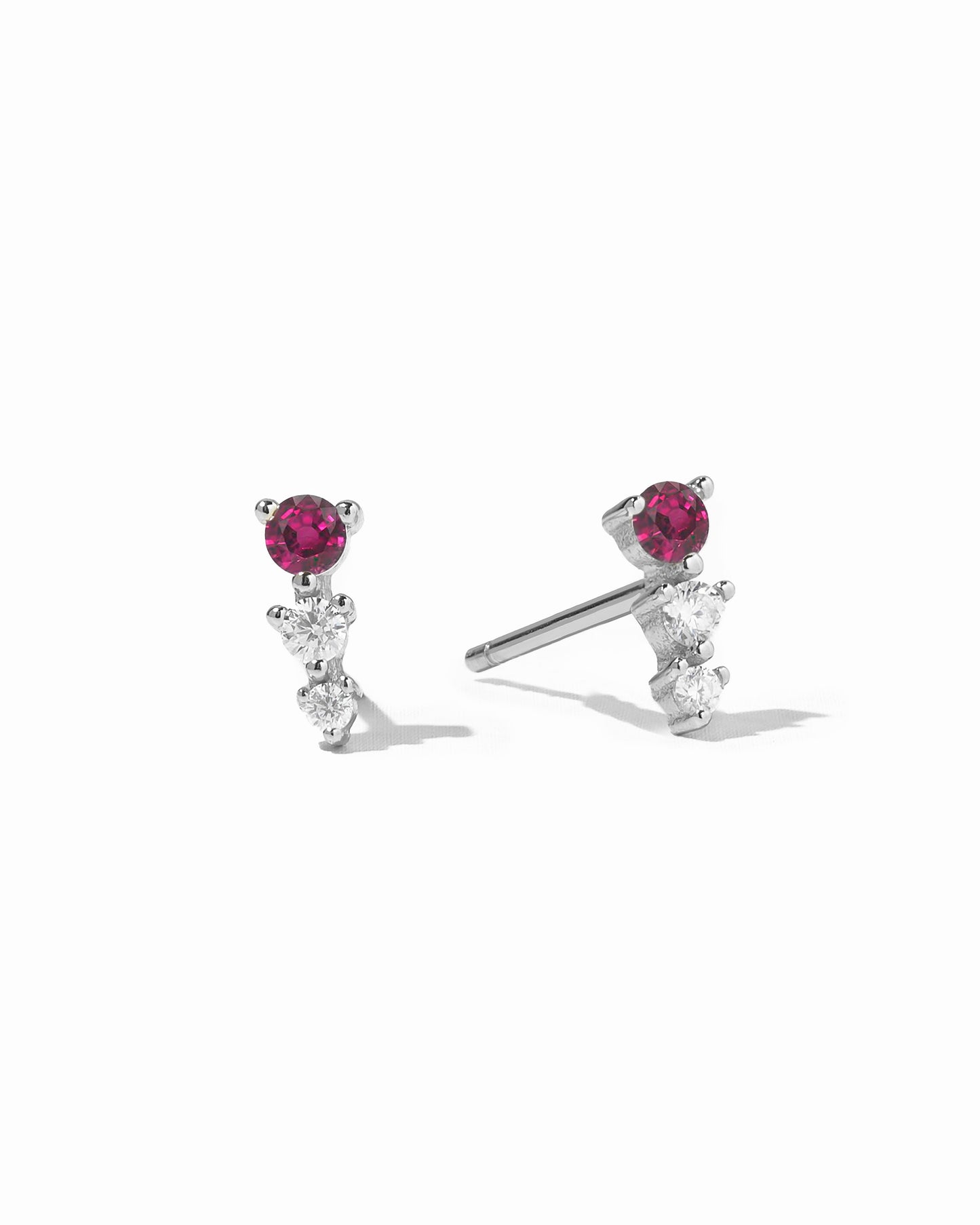 Ruby & Diamond Ear Climber