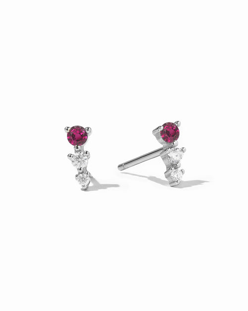 Ruby & Diamond Ear Climber