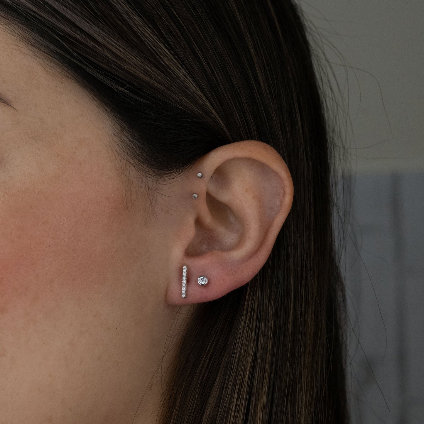 Pavé Bar Studs