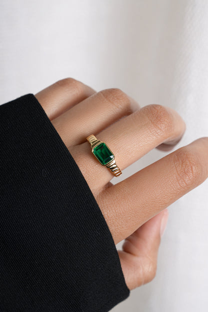 Emerald Statement Ring