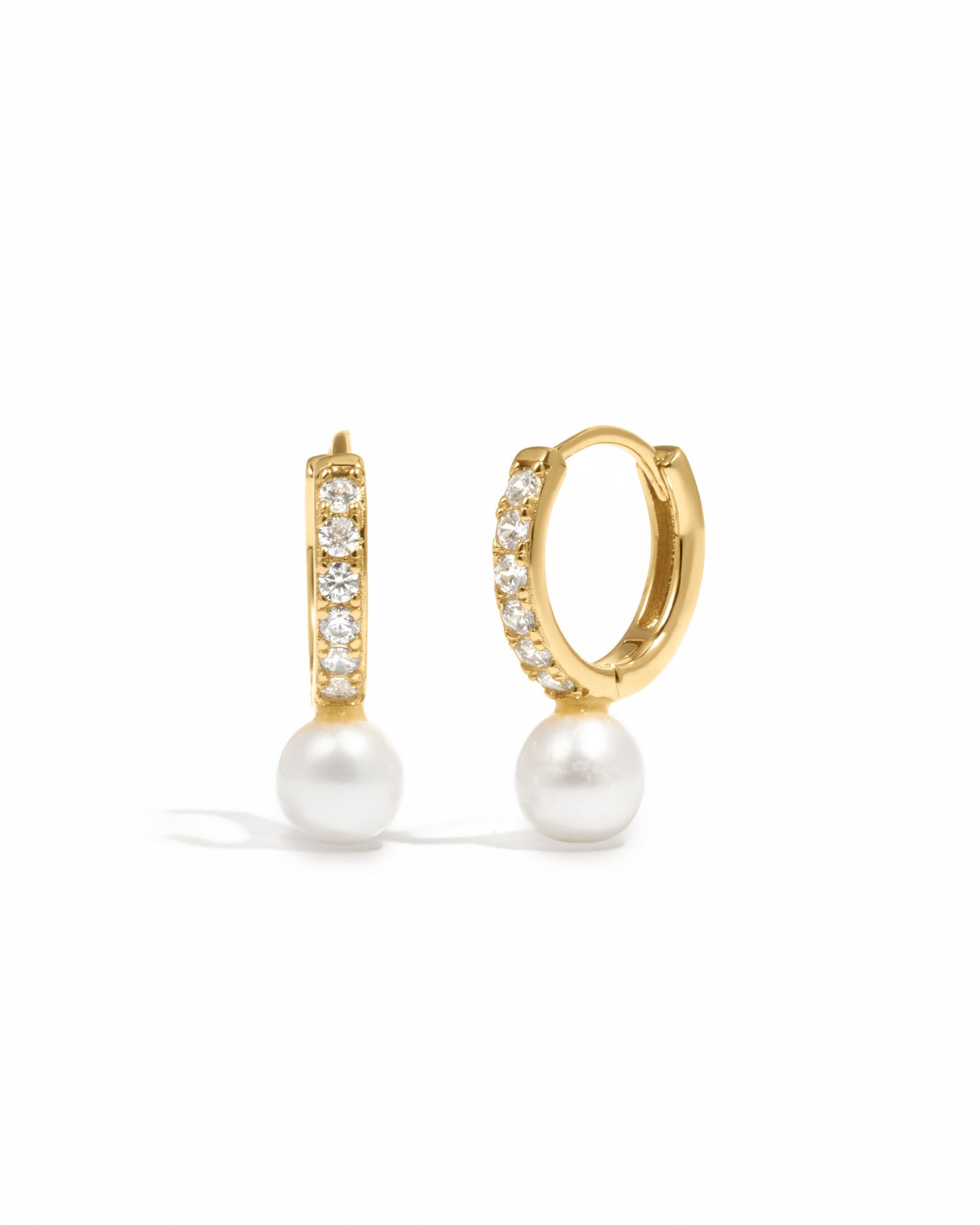 Diamond Pearl Huggies