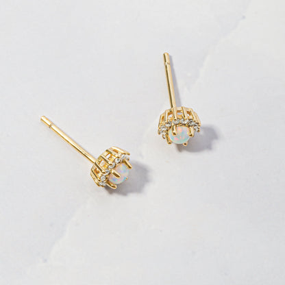 Lora Opal Stud Earrings