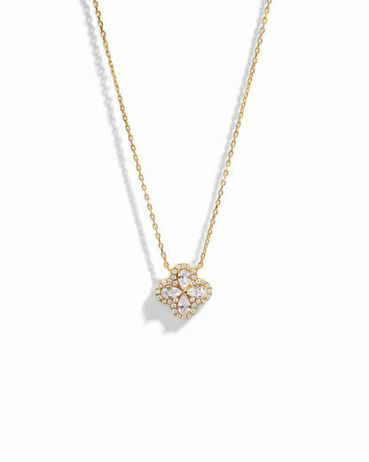 Pear Four Leaf Clover Necklace