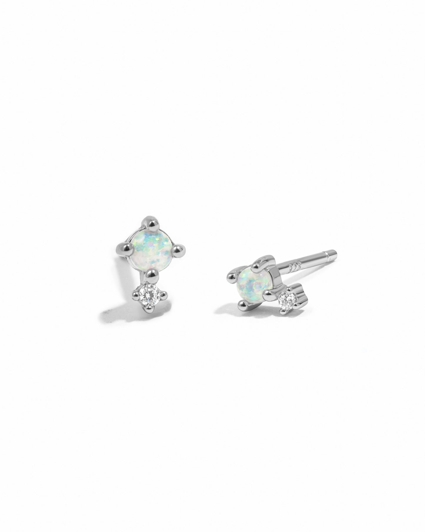 Tiny Opal Stud Earrings