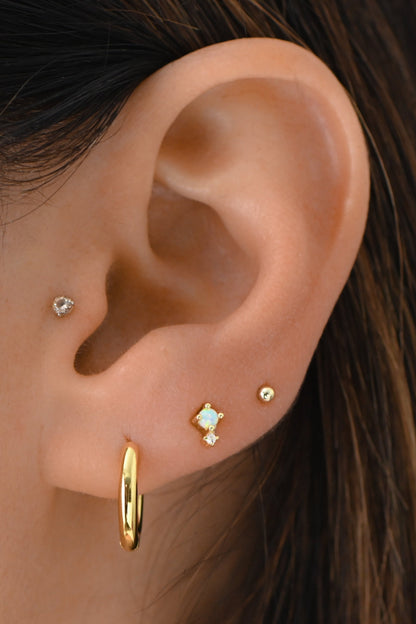 Tiny Opal Stud Earrings