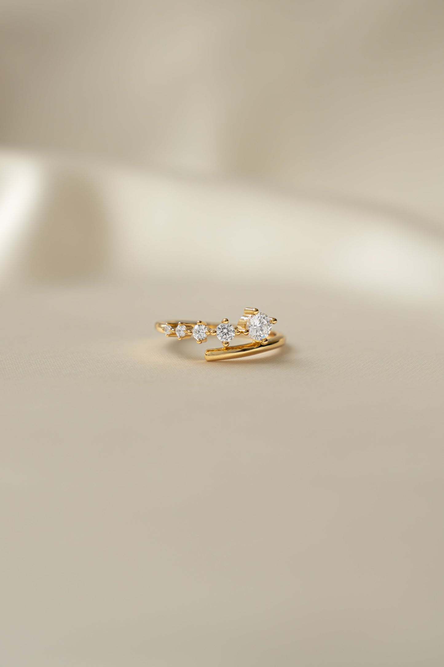 Diamond Bypass Ring