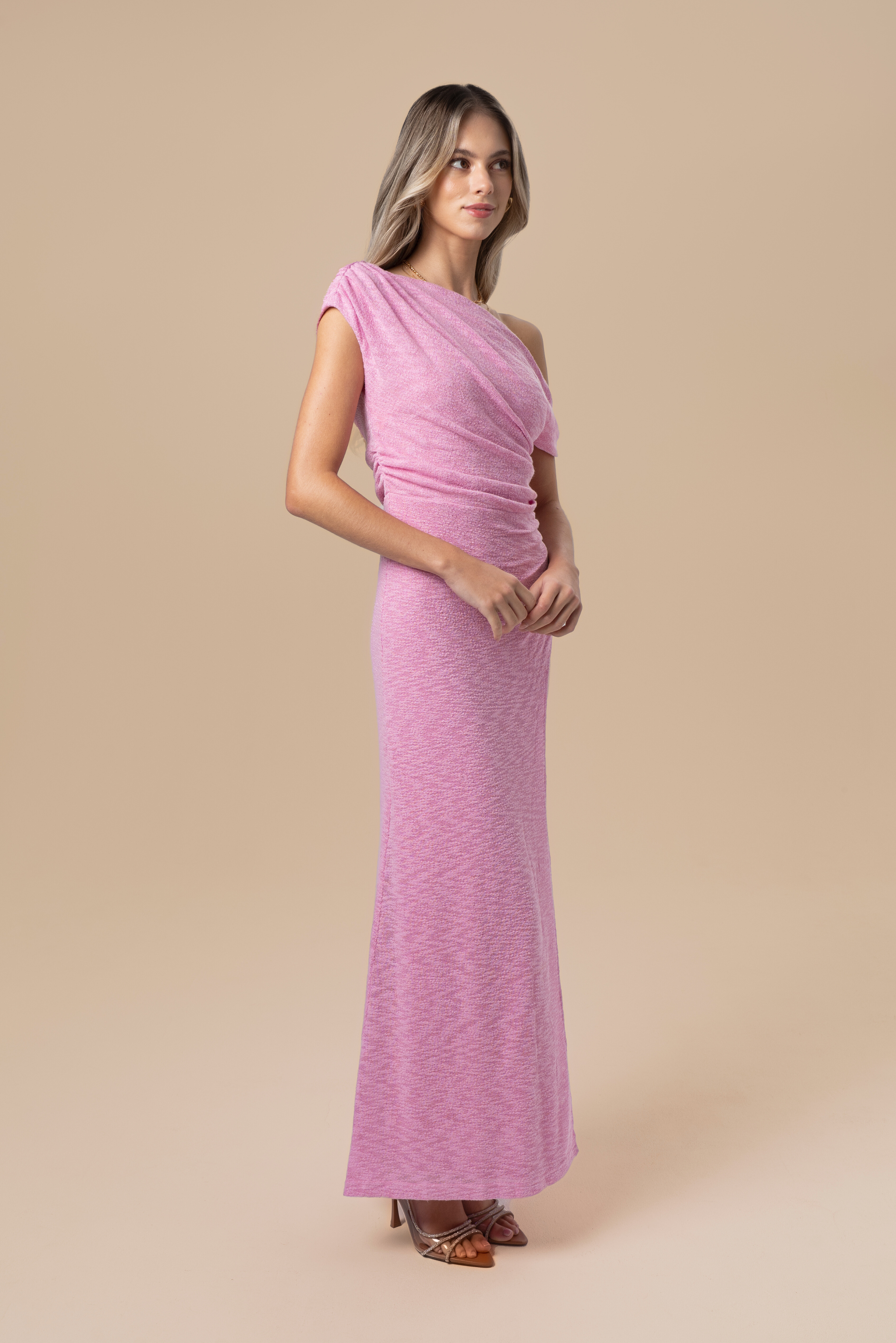 Shana Pink Drop Shoulder Maxi