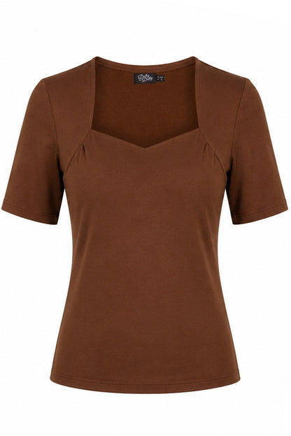 Anne Brown Elbow-Sleeve Top