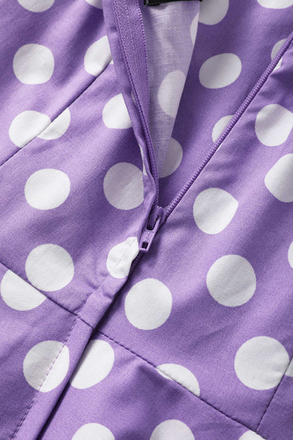 Daisy Lilac Polka Dot Halter Dress