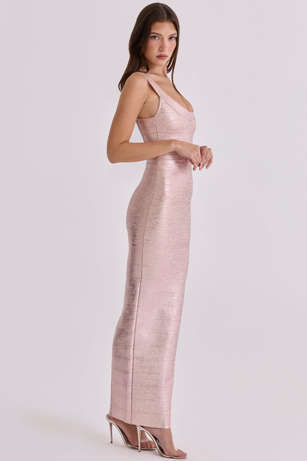 rosé bandage maxi dress - limited edition
