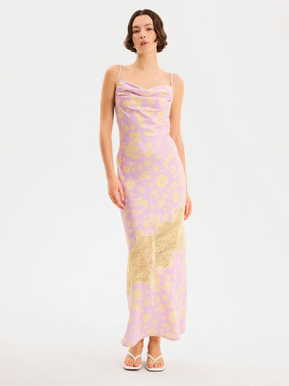 Amber Floral Dress in Lilac Floral
