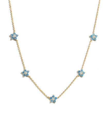 Aqua Flower Necklace