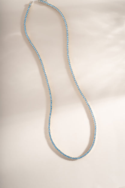 Aquamarine Tennis Necklace