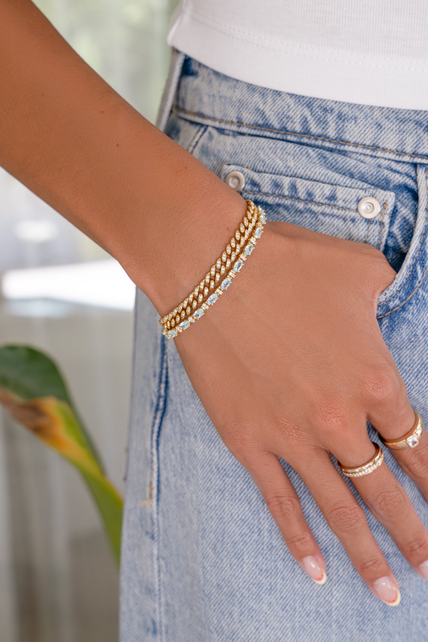 Aquamarine Tennis Bracelet