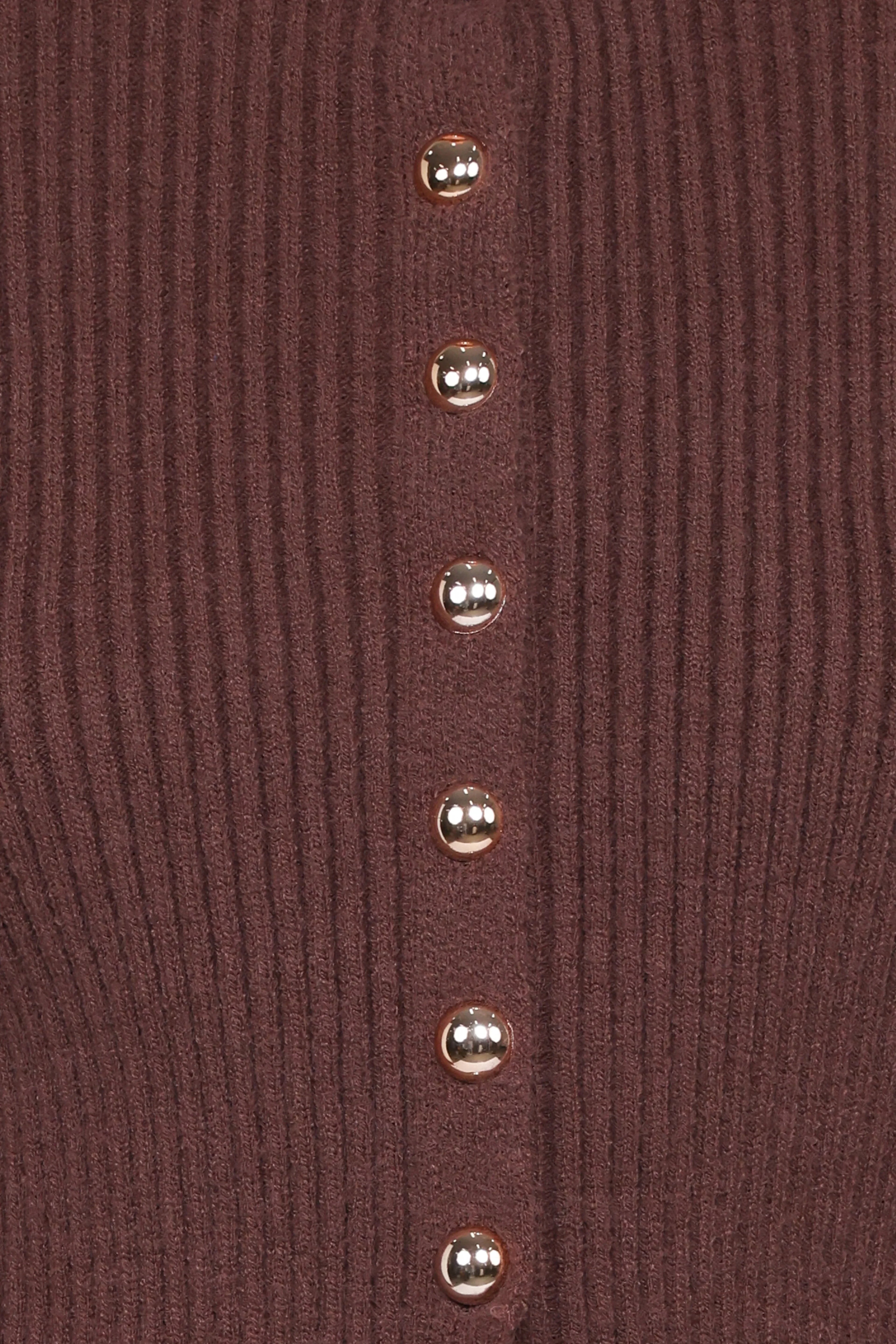 Circe Cardigan Top - Chocolate
