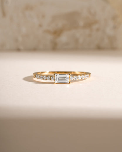 Baguette & CZ Stacking Ring
