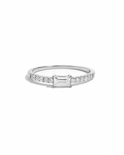 Baguette & CZ Stacking Ring