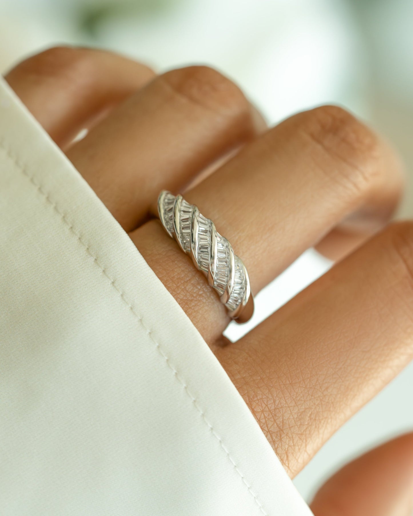 Baguette Croissant Ring