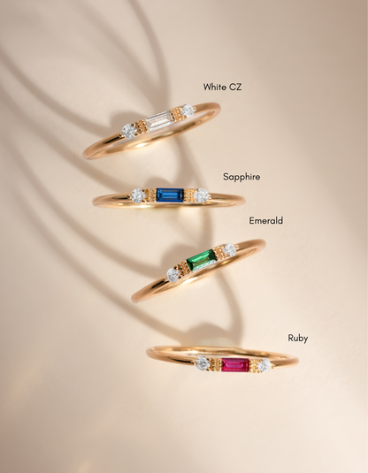 Sapphire Baguette Ring