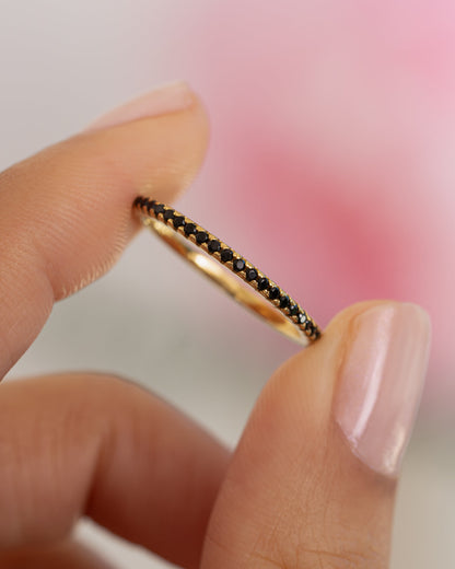 Black CZ Eternity Ring