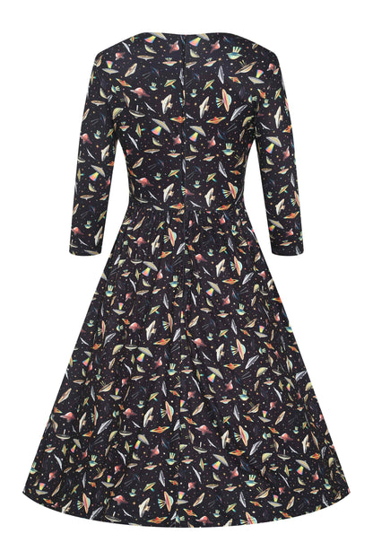 Billie Black UFO Spaceship Flared Dress