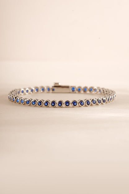 Sapphire Bezel Tennis Bracelet