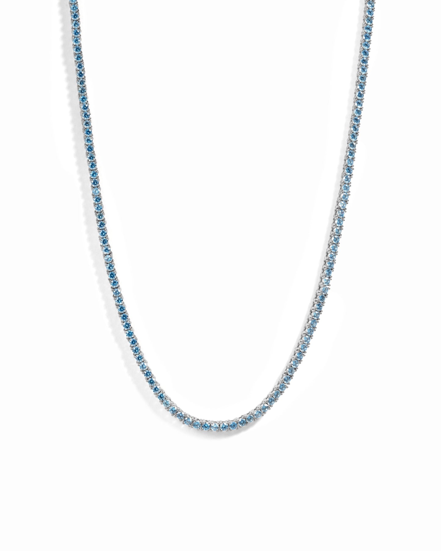 Aquamarine Tennis Necklace