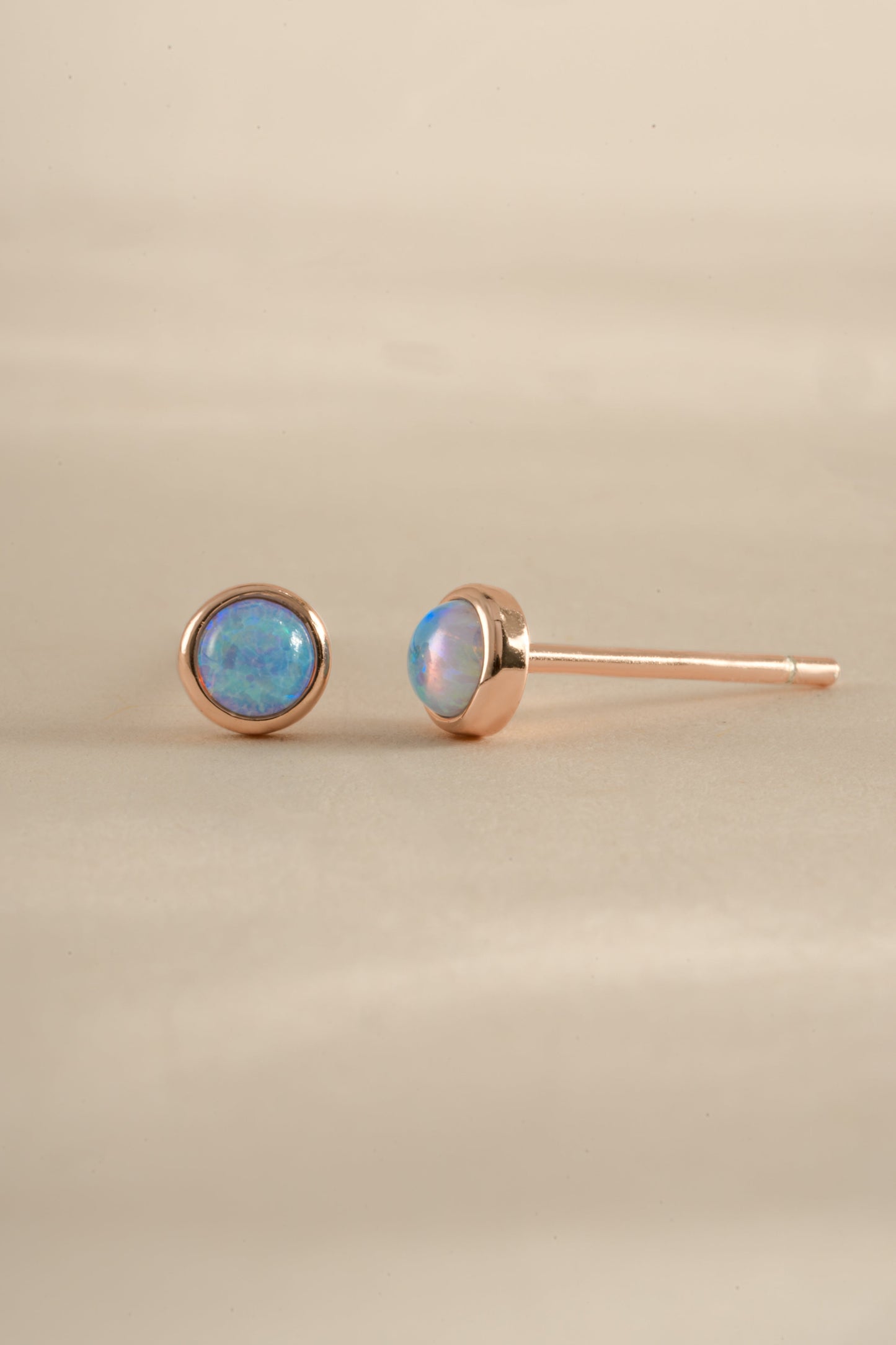Blue Opal Studs