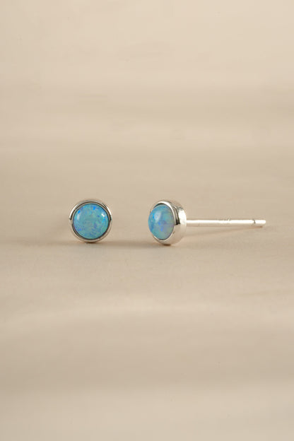 Blue Opal Studs
