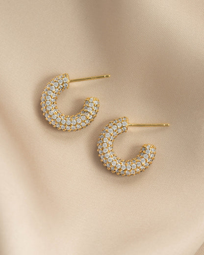 Chunky Pavé Hoop Earrings
