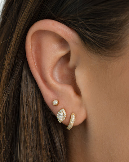 Chunky Pavé Huggies