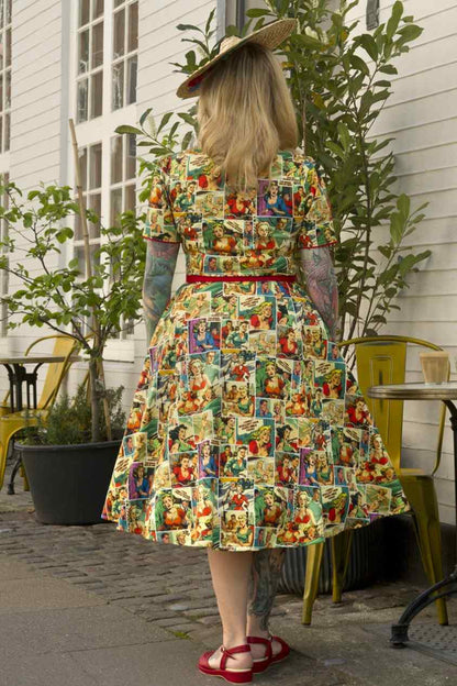 Mabel Comic Book Midi Shirt Dress