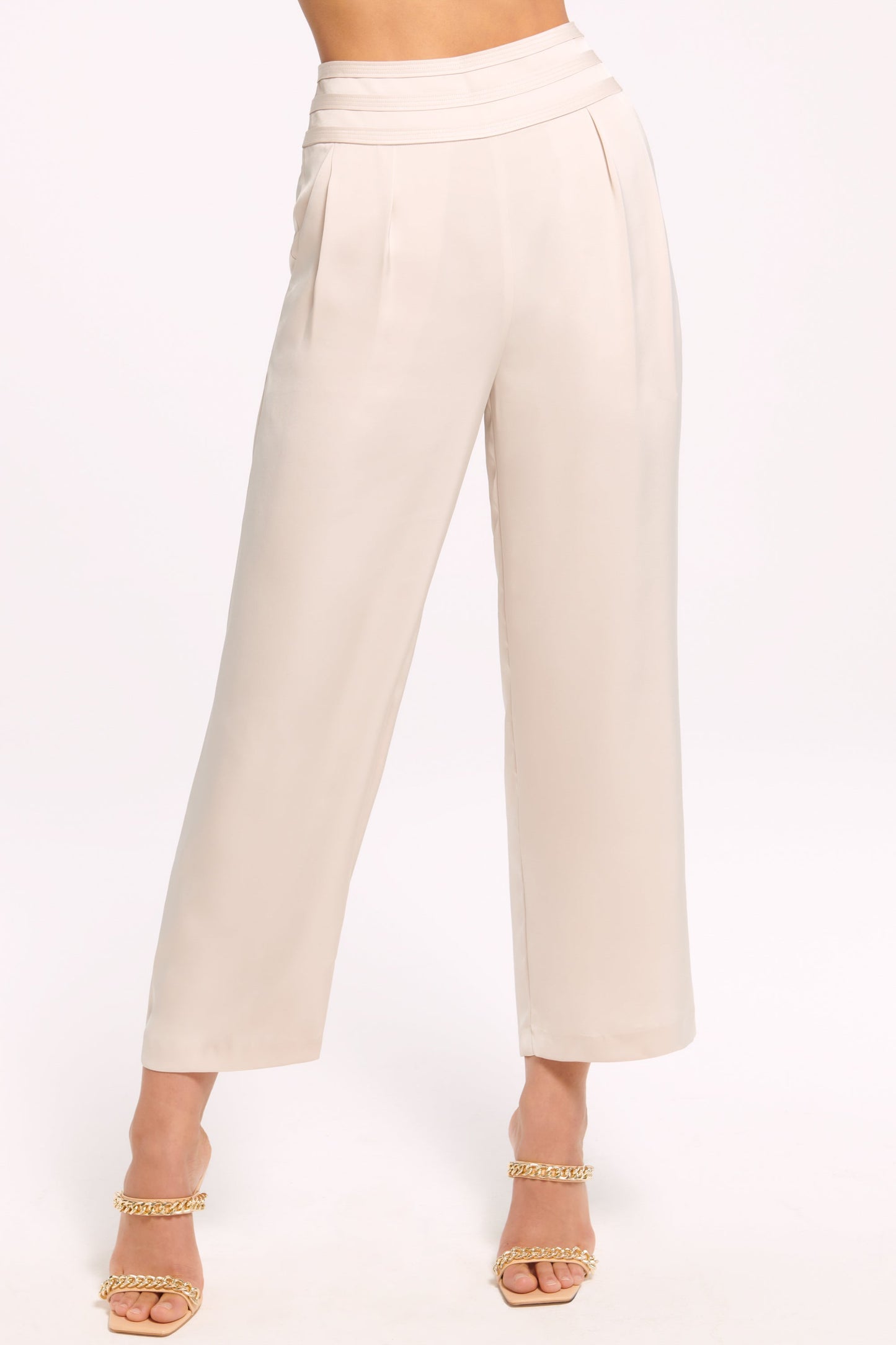 Joss Cropped Wide Leg Pant | SANDSTONE