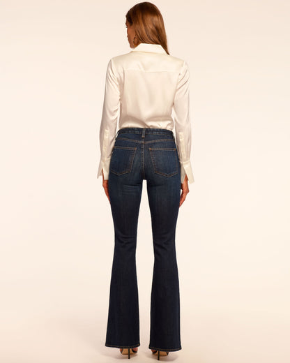 Helena High-Rise Flare Jean | DARK RINSE