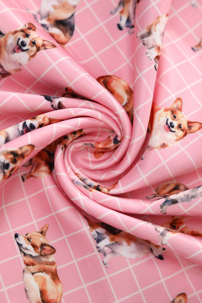 Amanda Corgi Pink Swing Dress