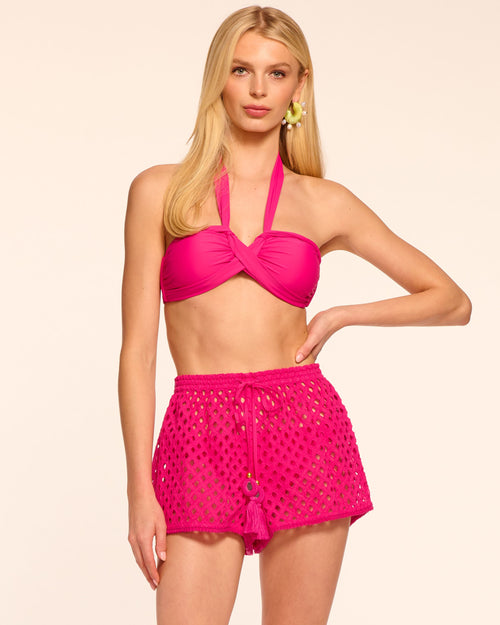 Melissa Cutout Eyelet Coverup Short
