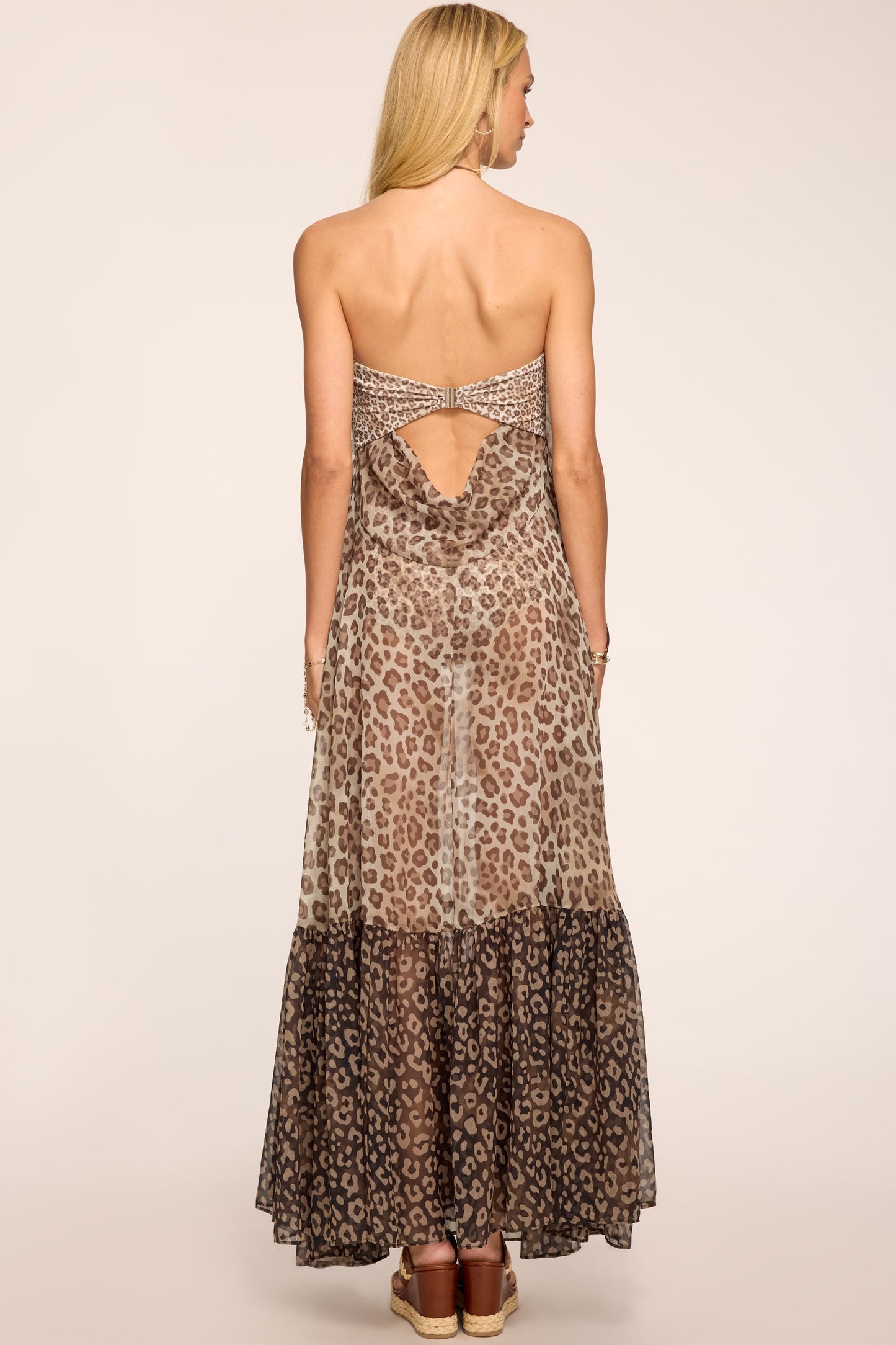 Katrina Printed Strapless Dress