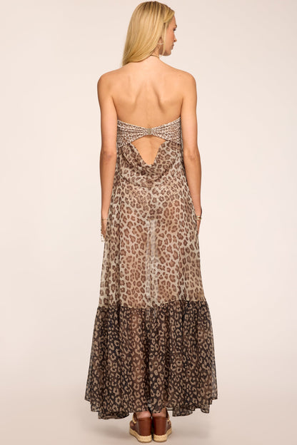 Katrina Printed Strapless Dress